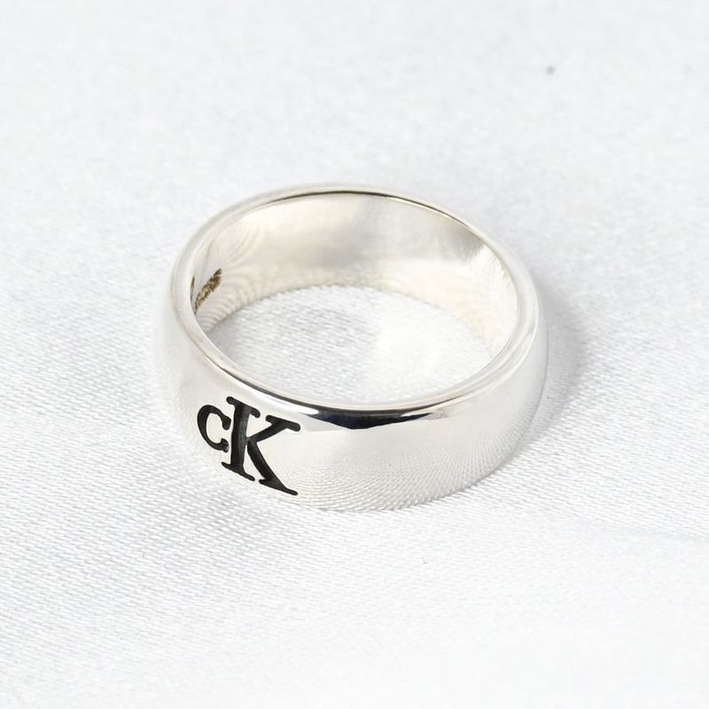 【新品仕上げ】Calvin Klein カルバン・クライン ロゴ リング 指輪 9号