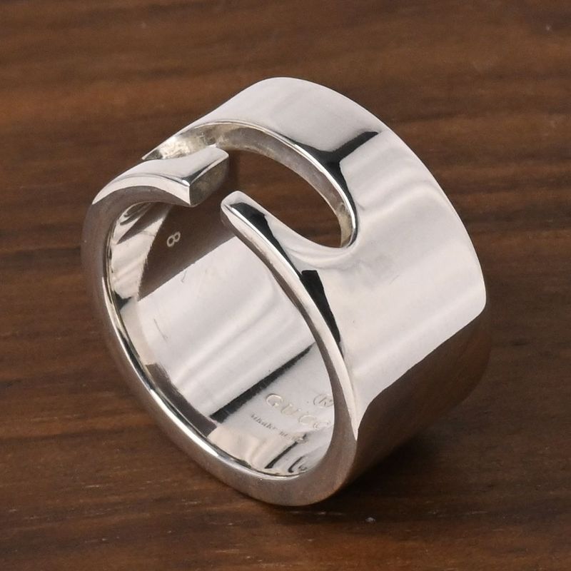 【研磨済】 GUCCI シルバー リング 7号 Ag925 指輪 グッチ ピンキー