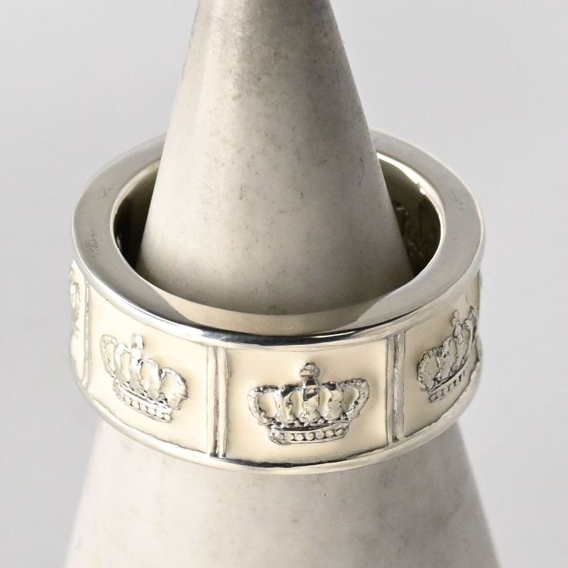 【研磨済】 JUSTIN DAVIS PRIDE&JOY/CROWN リング 8.5号 WHITE ジャスティンデイビス SRJ272 指輪