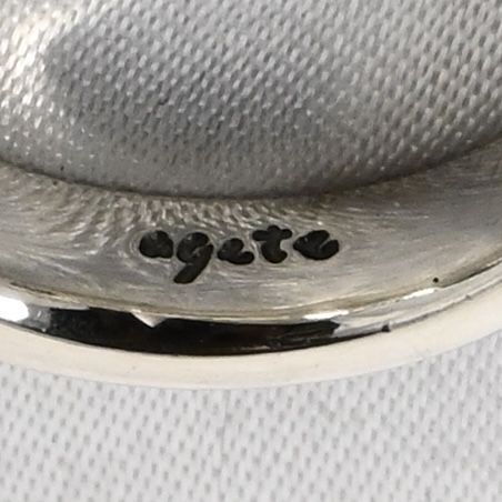 【新品仕上げ】agete リング 指輪 9号 silver アガット ミル打ち