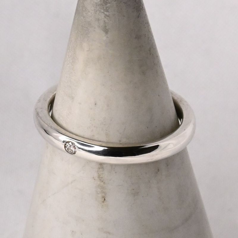 【研磨済】4℃ ストーン シルバー リング 8号 925 美品 ヨンドシー 指輪