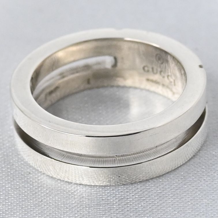 【新品仕上げ】美品 GUCCI プレーンダブルライン リング 指輪 SV925 Ag925 グッチ 10.5号