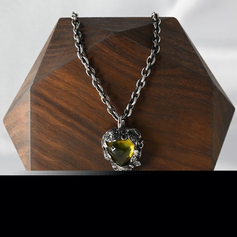 【美品】 LYLY ERLANDSSON the WINTER ウィンターペンダント オーバルチェーンセット 50cm リリーエルランドソン