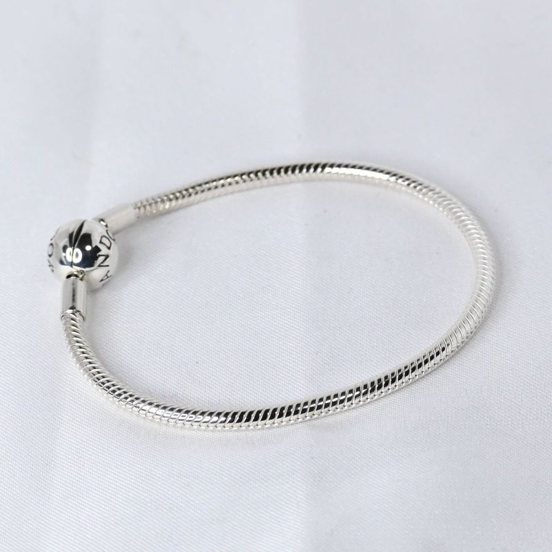 【研磨済】PANDORA Moments Snake Chain Bracelet 17cm ブレスレット 美品 パンドラ シルバー925