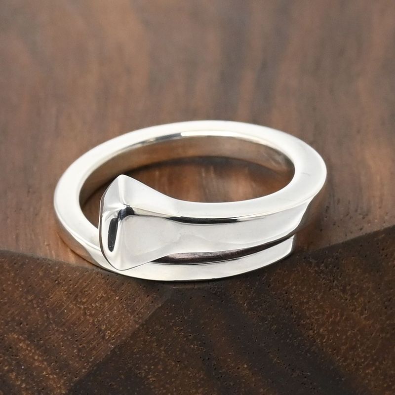 【新品仕上げ】美品 GUCCI グッチ 釘モチーフ ヴィンテージリング 11号