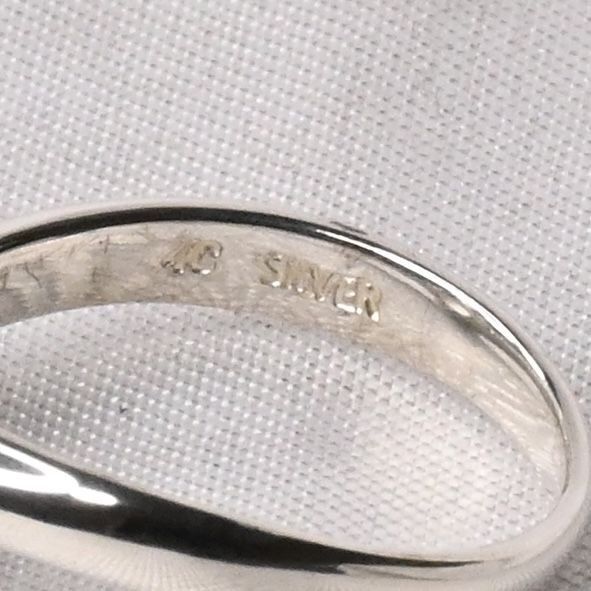 【研磨済】4℃ ストーン リング シルバー925 7.5号 美品 ヨンドシー 指輪