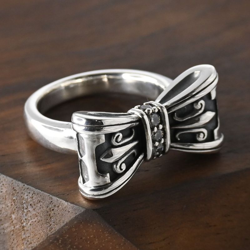 【研磨済】 JUSTIN DAVIS PROMISE リング 12号 リボン SRJ328 ジャスティンデイビス 指輪