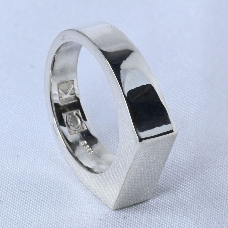 【研磨済】Calvin Klein スクエア リング 11号 カルバン・クライン 指輪