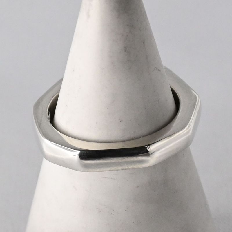 【新品仕上げ】美品 90’s オールドグッチ GUCCI オクタゴン ナット リング 指輪 15.5号 Ag925