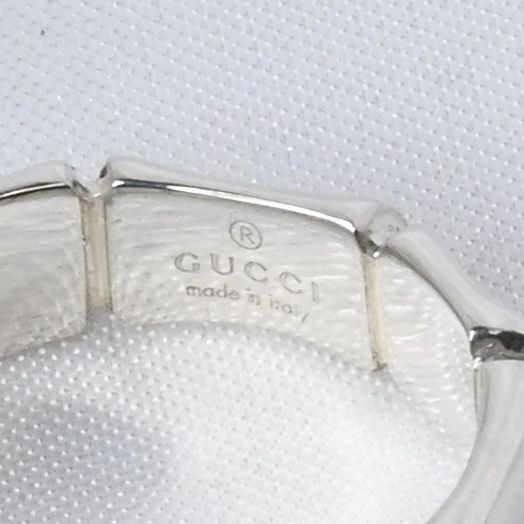 【研磨済】美品 GUCCI バンブー リング サイズ16 Ag925 グッチ