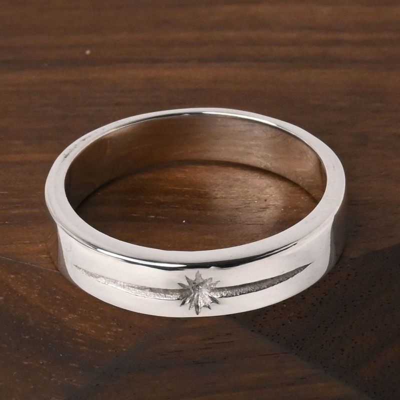 【研磨済】SAAD シルバー リング 18.5号 太陽神 シルバー925 指輪