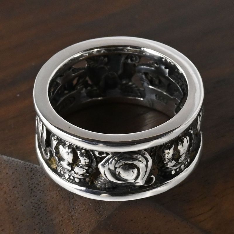 【研磨済】 JUSTIN DAVIS MY LOVE リング いぶし 15号 ジャスティンデイビス SRJ210 指輪 silver925