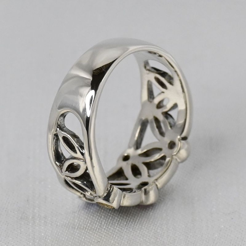 【新品仕上げ】 STAR JEWELRY リング 12.5号 美品 スタージュエリー ストーン 透かし模様