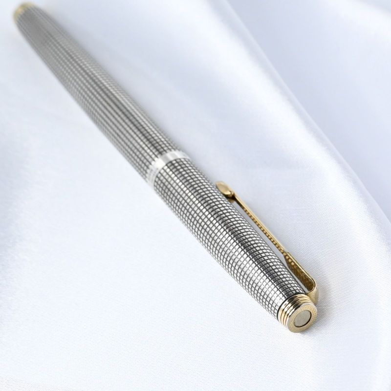 【研磨済】 PARKER 万年筆 スターリングシルバー 14k シズレ XF