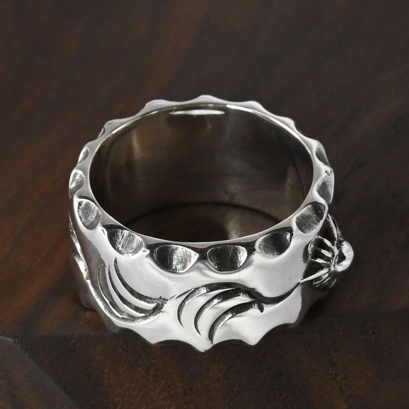 【研磨済】 ARIZONA FREEDOM シルバー リング 太陽神 唐草 17.5号 silver 925