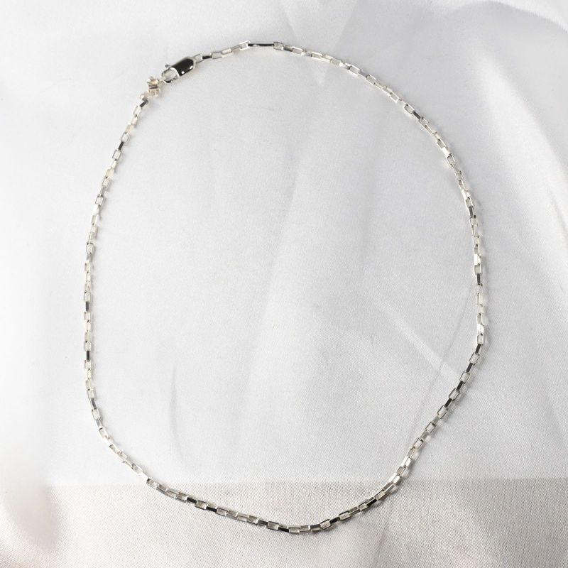 【研磨済】 GUCCI ベネチアン チェーン ネックレス 42cm 幅2mm グッチ シルバー925
