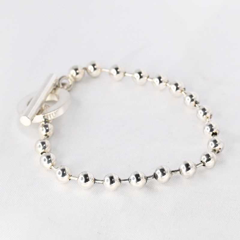 【研磨済】GUCCI グッチ ボールチェーン ブレスレット 17cm シルバー925 Ag925