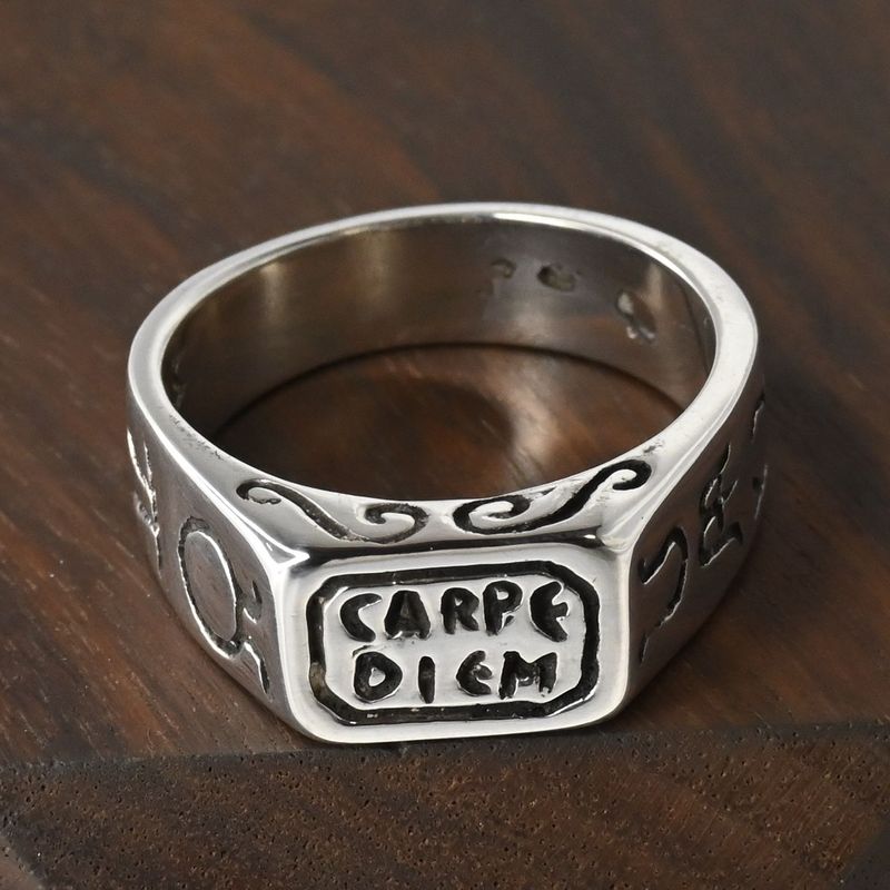 【研磨済】カルペディエム リング 18号 シルバー925