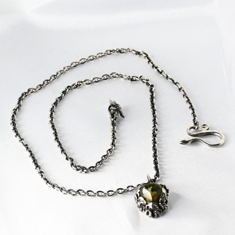 【美品】 LYLY ERLANDSSON the WINTER ウィンターペンダント オーバルチェーンセット 50cm リリーエルランドソン