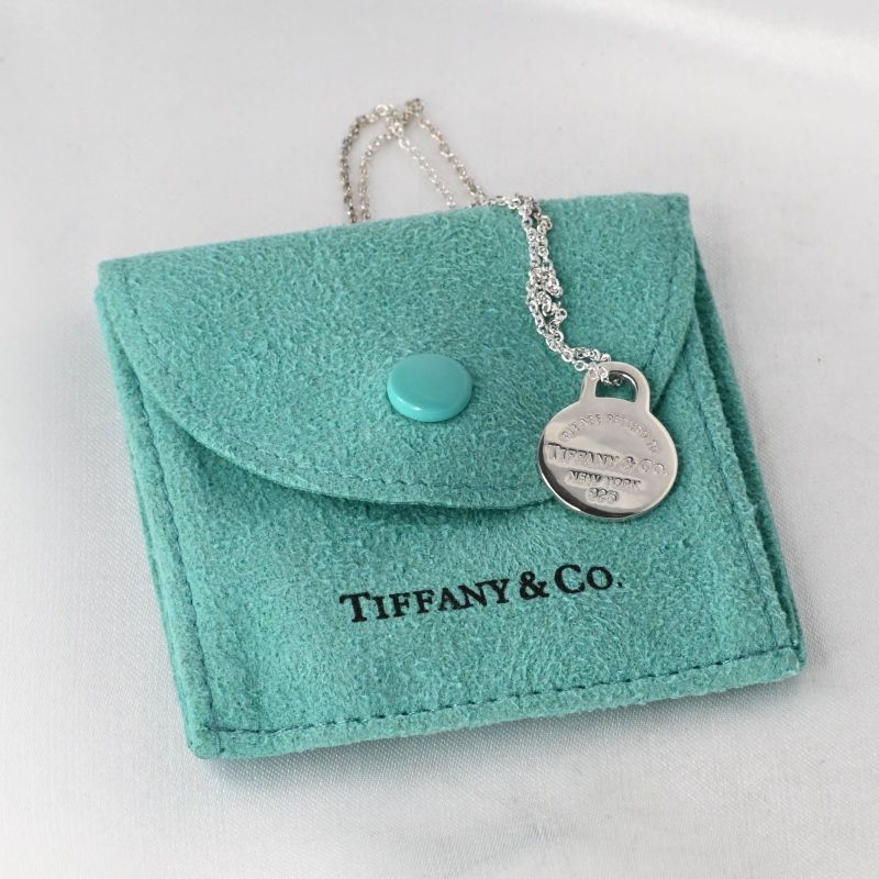 【研磨済】TIFFANY&Co. リターントゥ プレート ネックレス 40cmチェーン ティファニー SV925 シルバー ペンダント