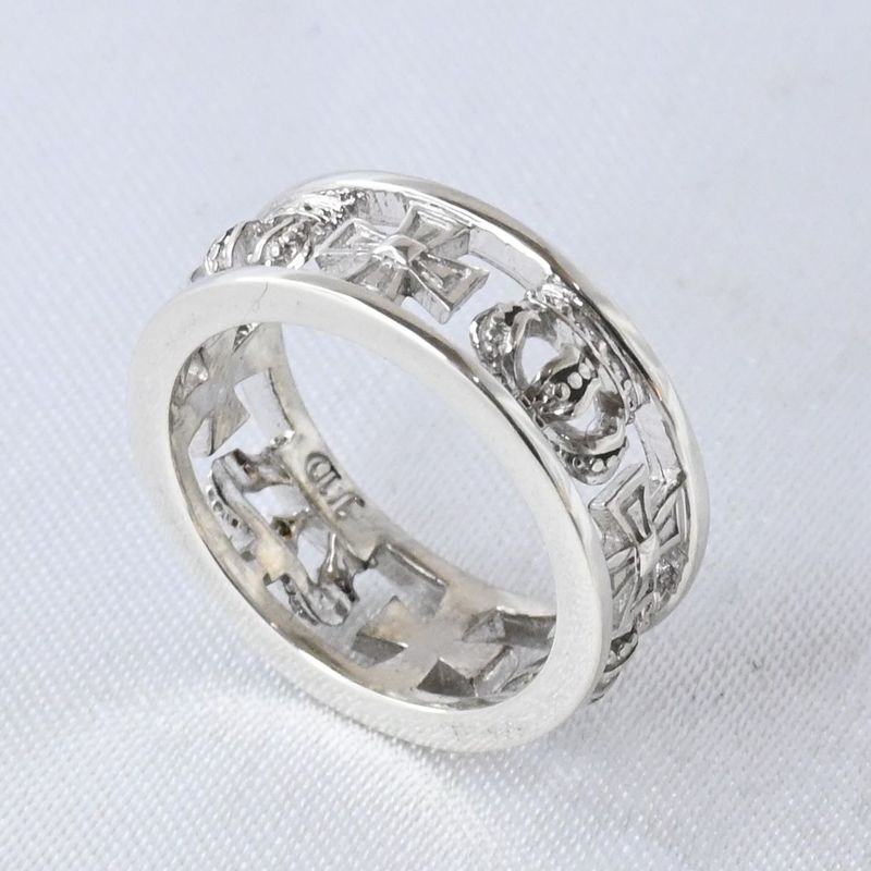 【研磨済】 JUSTIN DAVIS MEDIEVAL WEDDING BAND リング/KIDS 6号 シャイニー SRJ2011 ジャスティンデイビス 指輪 クラウン 王冠 シルバー925