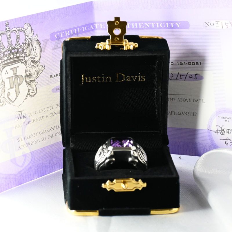 【新品仕上げ】 JUSTIN DAVIS アメジスト リング 10号 SRJ118 ジャスティンデイビス 指輪