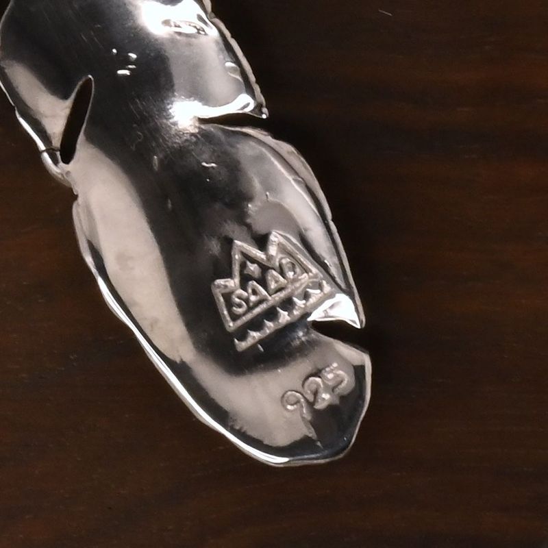 【研磨済】SAAD フェザー トップ 左向き シルバー925 ネックレスチャーム