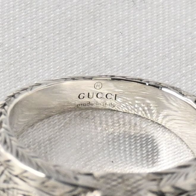 【研磨済】美品 GUCCI インターロッキングG アラベスク リング サイズ11 箱付き