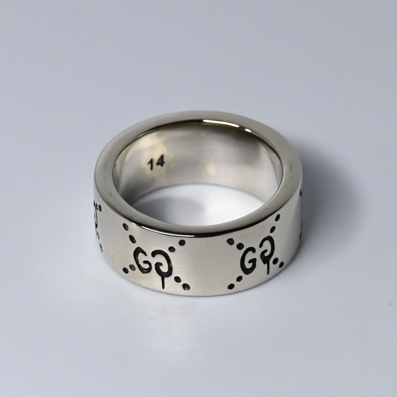 【研磨済】GUCCI ゴースト リング 14号 Ag925 指輪 グッチ