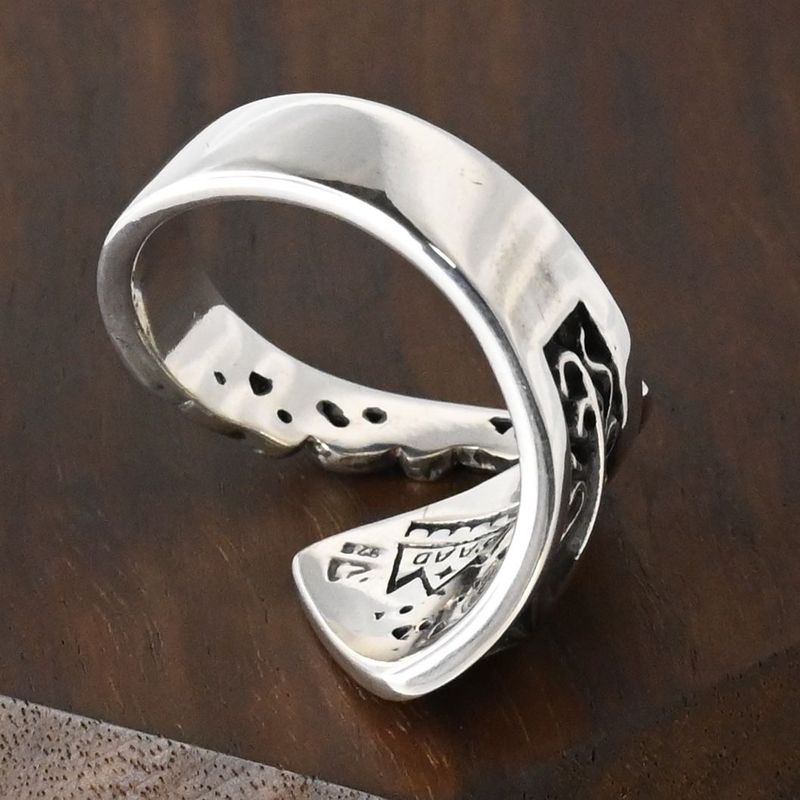 【研磨済】SAAD アラベスク サンシンボル リング 21号 R-64-S シルバー925 太陽神 唐草