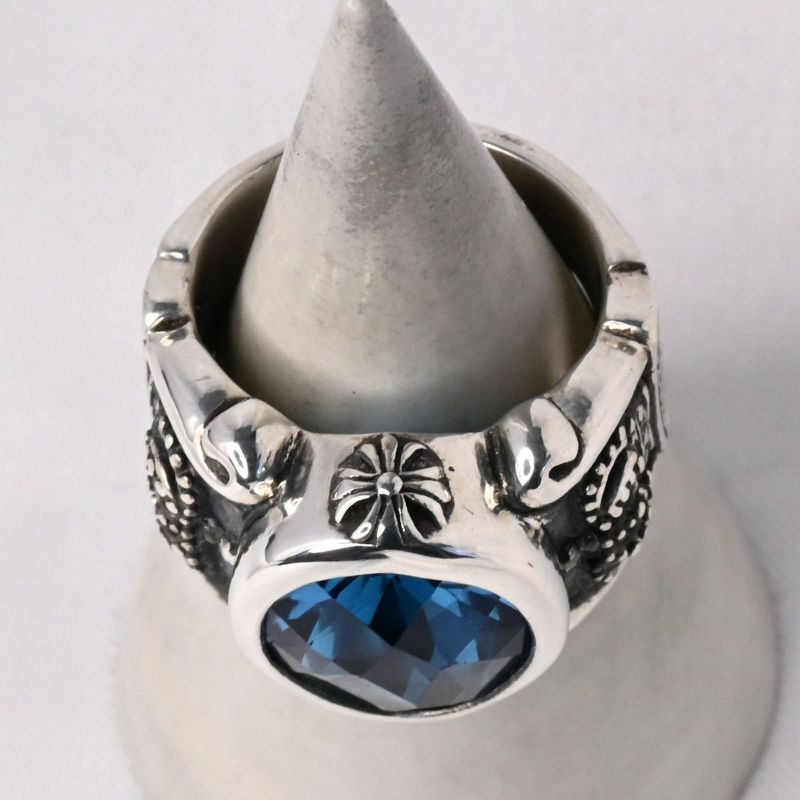 【研磨済】 JUSTIN DAVIS ストーン クラウン リング 13号 ジャスティンデイビス 指輪 シルバー925