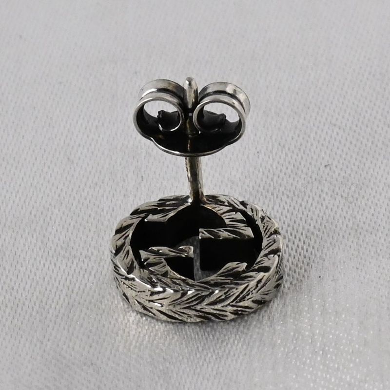 【研磨済】 GUCCI インターロッキングG アラベスク ピアス 片耳用 Ag925 グッチ