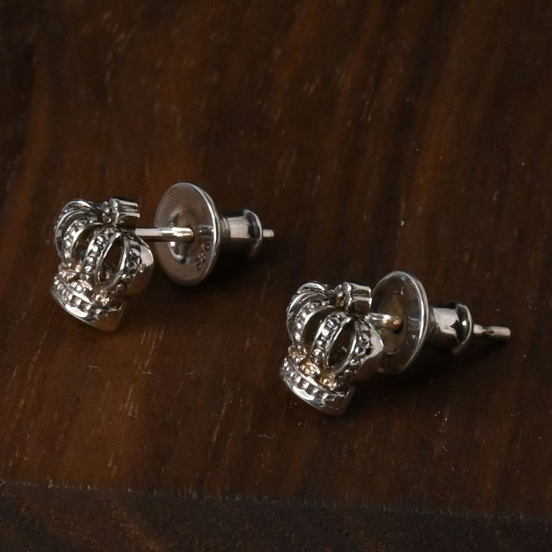 【研磨済】JUSTIN DAVIS TINY CROWN EARRING ピアス ペア SEJ016 シルバー925 タイニー クラウン イヤリング スタッド ジャスティンデイビス