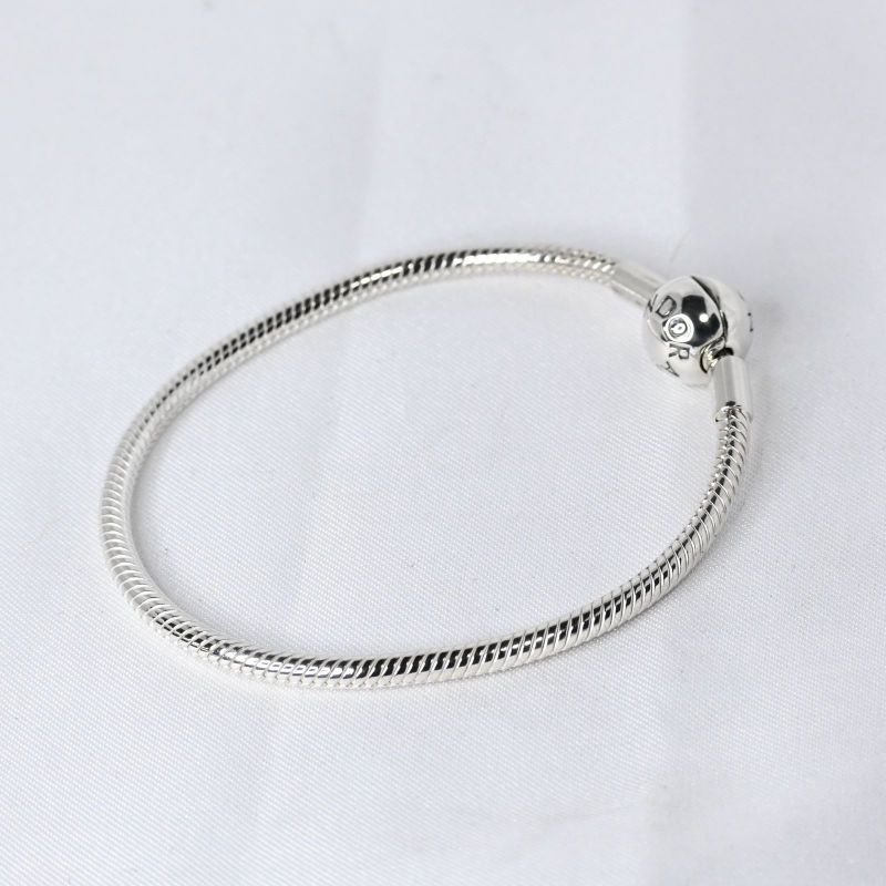 【研磨済】PANDORA Moments Snake Chain Bracelet 17cm ブレスレット 美品 パンドラ シルバー925