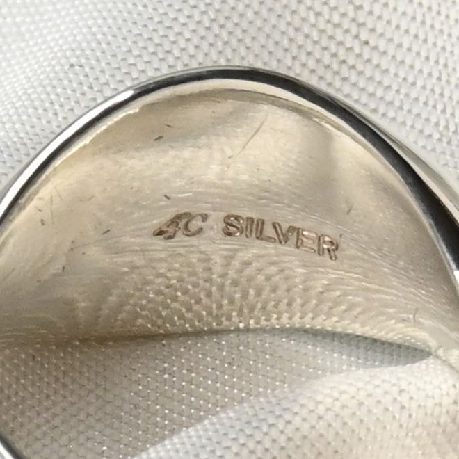 【研磨済】4℃ シルバー リング 9.5号 925 美品 ヨンドシー 指輪