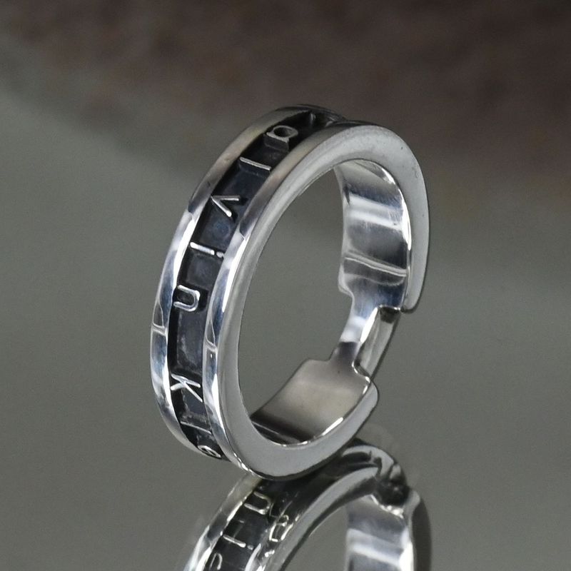 【研磨済】Calvin Klein シルバー リング 9号 925 カルバン クライン 指輪 ピンキー