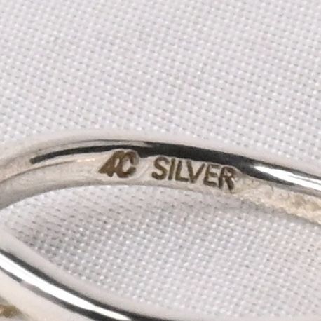 【研磨済】4℃ ストーン リング シルバー925 8号 美品 ヨンドシー 指輪