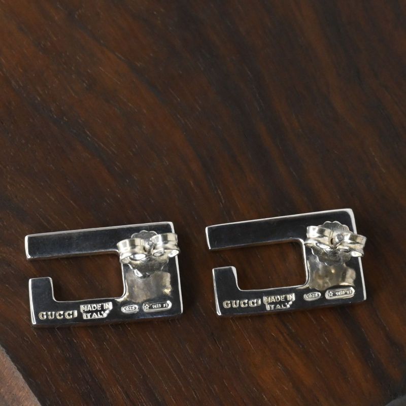 【研磨済】美品 GUCCI ピアス ペア シルバー Ag925 グッチ