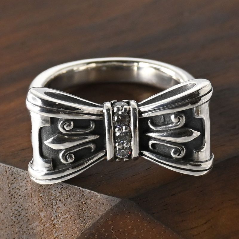 【研磨済】 JUSTIN DAVIS PROMISE リング 12号 リボン SRJ328 ジャスティンデイビス 指輪